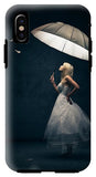 Girl With Umbrella And Falling Feathers IPhone Case