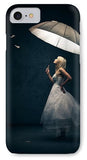 Girl With Umbrella And Falling Feathers IPhone Case