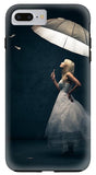 Girl With Umbrella And Falling Feathers IPhone Case