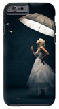 Girl With Umbrella And Falling Feathers IPhone Case