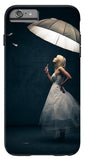 Girl With Umbrella And Falling Feathers IPhone Case