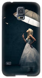 Girl With Umbrella And Falling Feathers IPhone Case